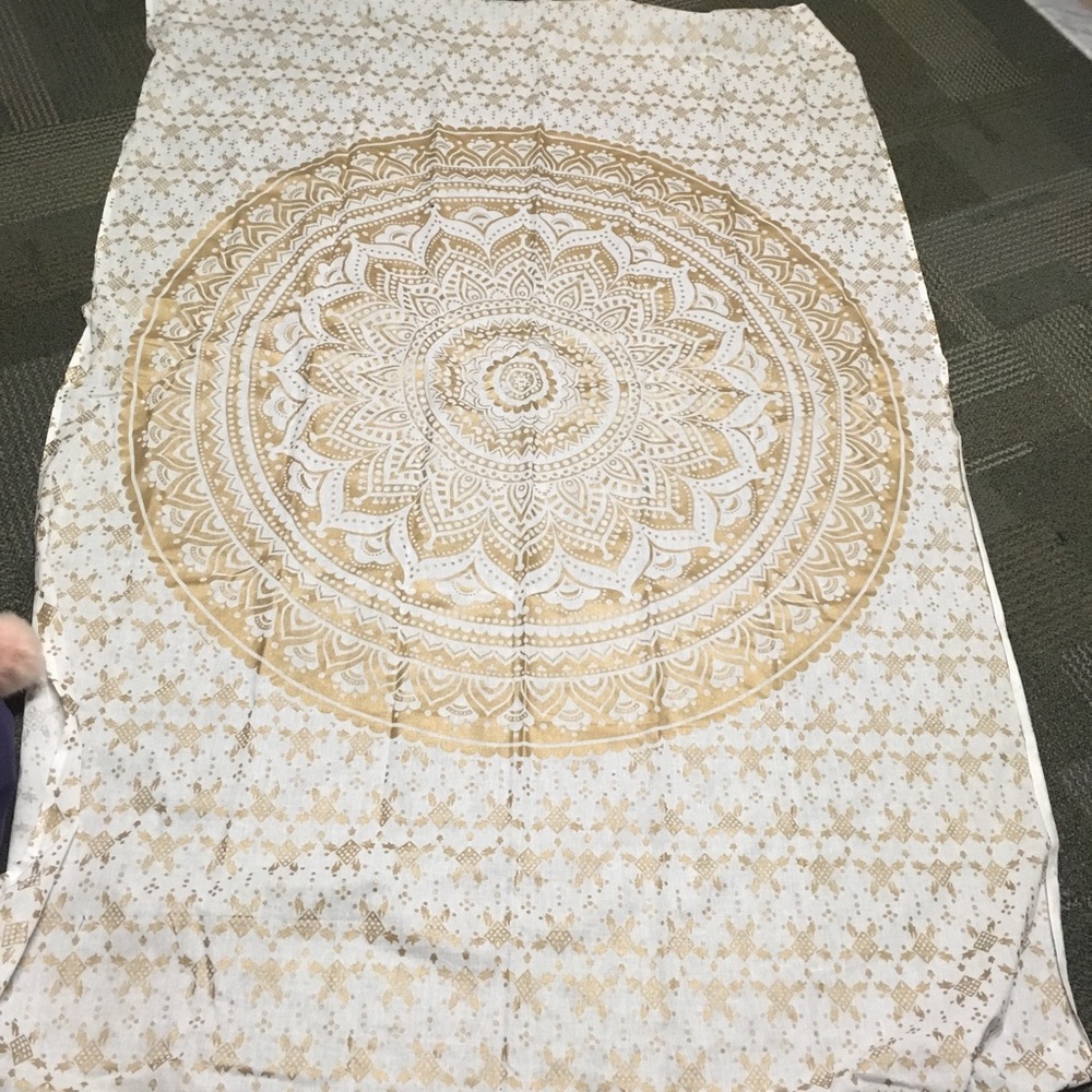 Beautiful white and gold tapestry